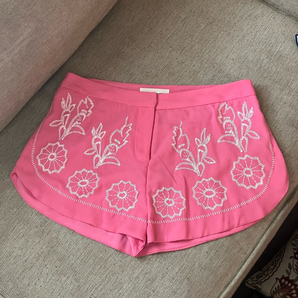 Sans souci pink embroidered shorts